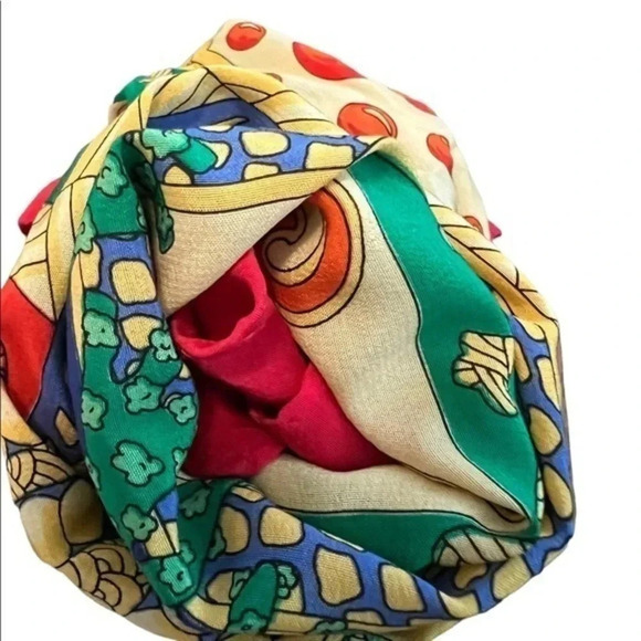 Cornelia James Vintage Sea Shell Silk Scarf - Picture 4 of 7